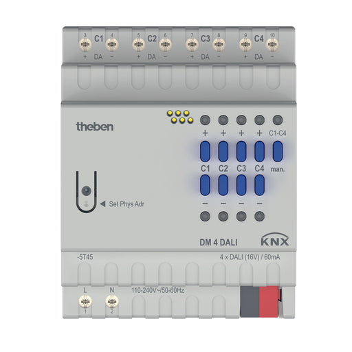 Theben - Bussystem-Systemschnittstelle/Medien-Gateway DALI-Aktor DM 4 DALI KNX 4-fach