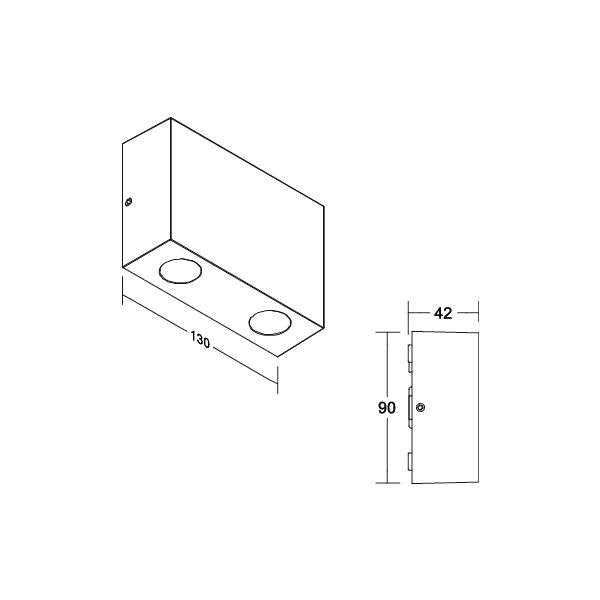 Brumberg Leuchten - Decken-/Wandleuchte LED-Wandleuchte 65241103 3000K, graphit