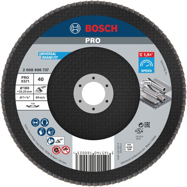 Bosch - Trenn-/Schleifscheibe PRO X571 2608606737 Fächerschleifscheibe