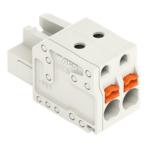 WAGO - Kabelsteckverbinder für Leiterplattensteckverbinder Federleiste 2721-102/026-000 2pol., 5mm, l-grau − 100 Stück