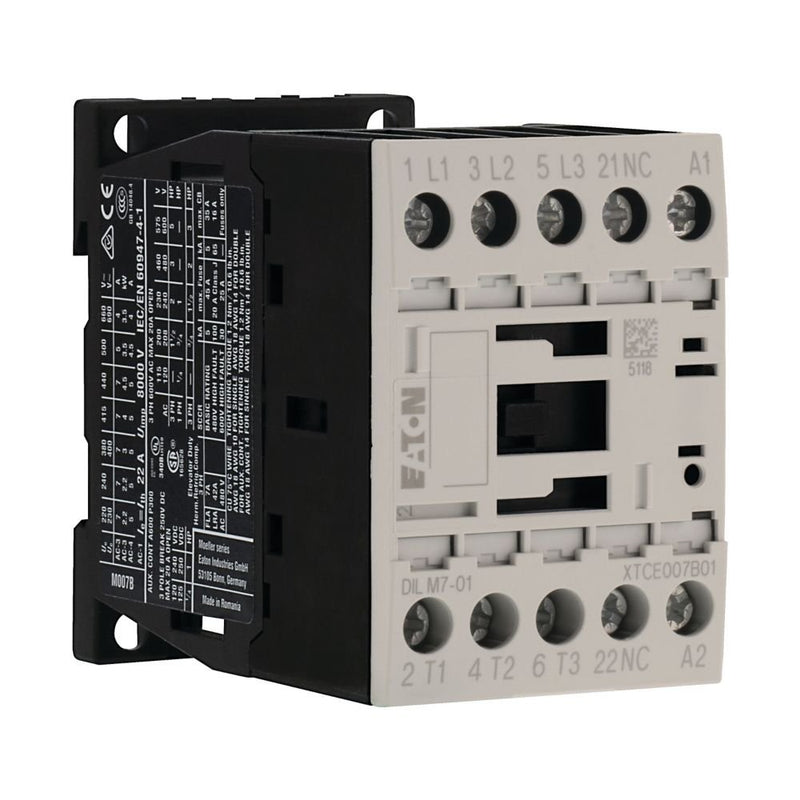 Eaton - Leistungsschütz zum Schalten von Wechselstrom Leistungsschütz DILM7-01(24V50HZ) 1Ö 3kW/400V,AC