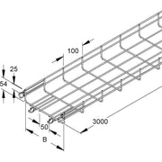 Niedax - Gitterrinne MTC 54.400 V 54x400x3000mm, CITO − 3 Meter