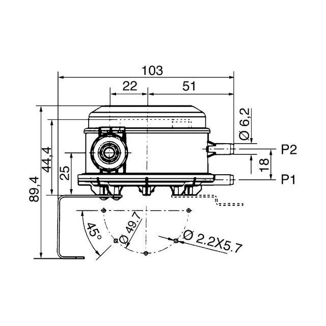 Maico - Differenzdrucksensor Differenzdruckwächter DW 1000