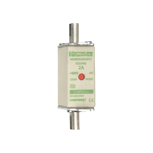 Mersen - Messersicherung NH-Sicherungseinsatz SF NH000AM50V2 Gr.000 aM 2A/500V KM