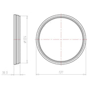 Kaiser - Zubehör/Ersatzteile für Leuchteneinbaugehäuse Verlängerungsring 1281-21 Einbauhöhe 10mm