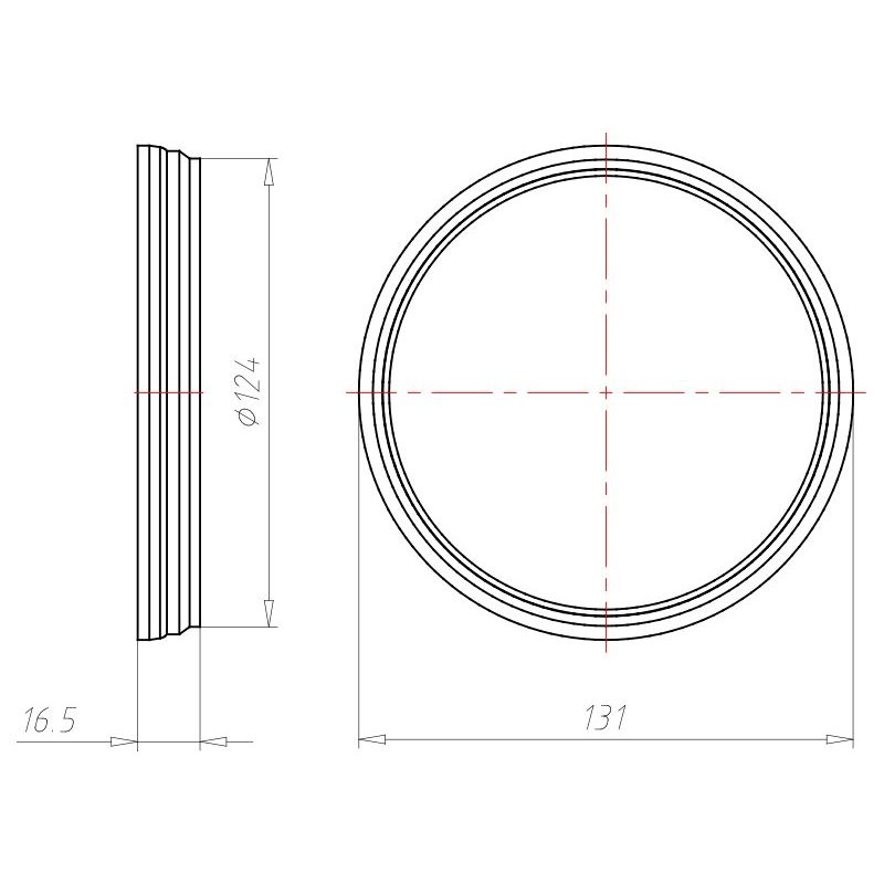 Kaiser - Zubehör/Ersatzteile für Leuchteneinbaugehäuse Verlängerungsring 1281-21 Einbauhöhe 10mm