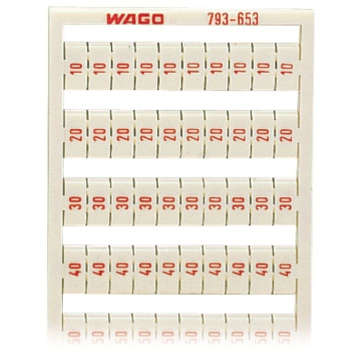 WAGO - Klemmenmarkierung WMB-Bezeichnungssystem 793-653 S: 10-50 (2x) − 5 Stück