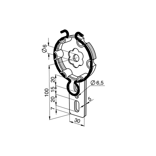 Somfy - Zubehör/Ersatzteile für Tor-/Rollladenantriebe Kastenlager 9763601 für LT50 Antriebe
