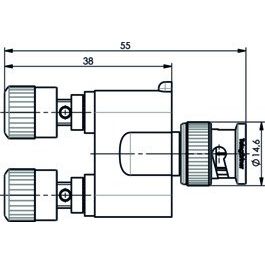 Telegärtner - Kommunikationstechnik-Adapter Laborsteckverbindung 100023664 BNC-Sti auf 1xApp.kl
