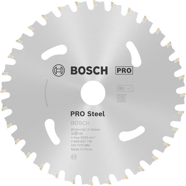 Bosch - Kreissägeblatt PRO Steel cordless 2608837748 Kreissägeblatt 150 x