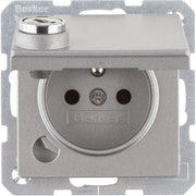 Berker - Steckdose m. Erdstift 6765116084 Q.1,alu,ma,la