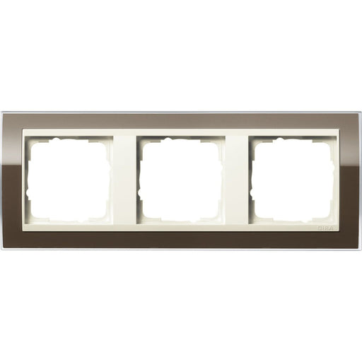 Gira - Abdeckrahmen 3fach 0213761 klar braun