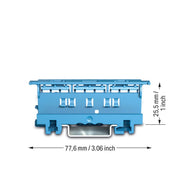 WAGO - Zubehör/Ersatzteile für Klemmen Befestigungsadapter 221-500/000-006 blau − 10 Stück