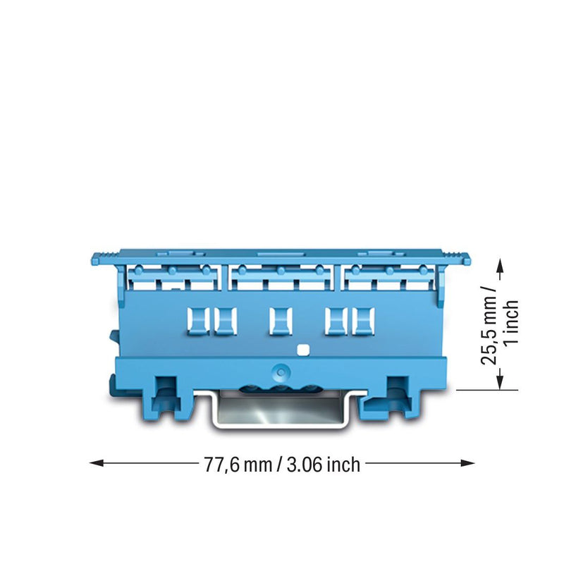 WAGO - Zubehör/Ersatzteile für Klemmen Befestigungsadapter 221-500/000-006 blau − 10 Stück