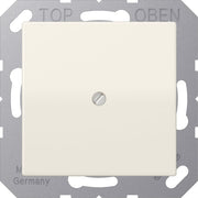 Jung - Einsatz/Abdeckung für Kommunikationstechnik Leitungsauslass ws AS 590 A mit Zugentlastung