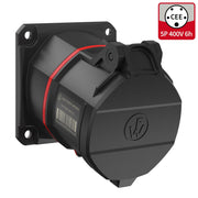 Walther Werke - CEE-Anbausteckdose (IEC 60309) CEE NEO Anbaudose schräg FW531506SK 32A 5P 6h IP54