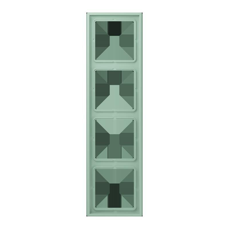 Jung - Abdeckrahmen Rahmen 4-fach LC 984 217 vert anglais clair