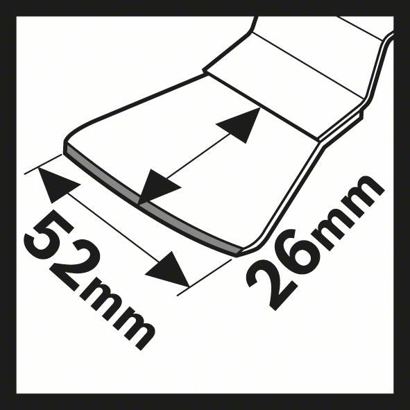 Bosch - Blatt für Oszillierer Schaber Starlock 2609256954 ATZ 52 SC, Starr
