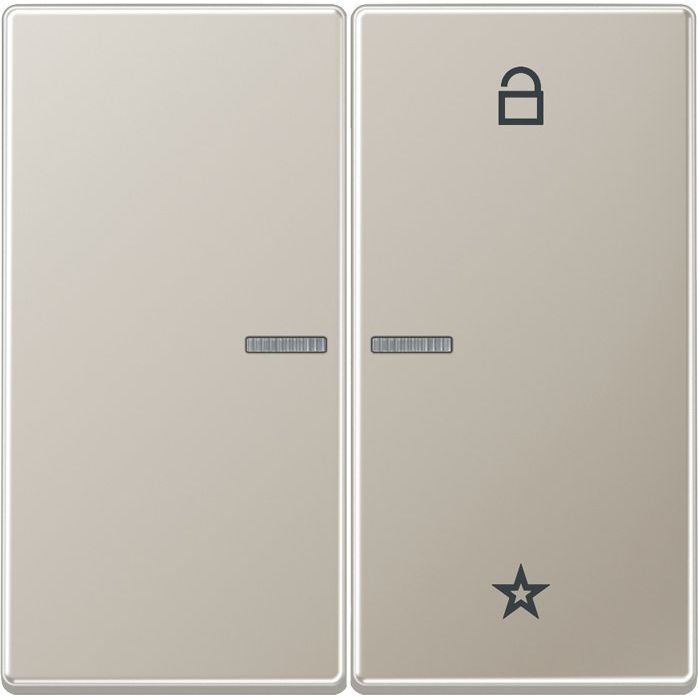 Jung - Bedienelement intelligent eNet Funk-Steuertaste FM ES 1701 2fach, Edelstahl