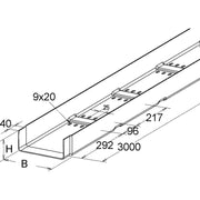 Niedax - Kabelrinne GFK-Kabelrinne KKL 80.100 − 3 Meter