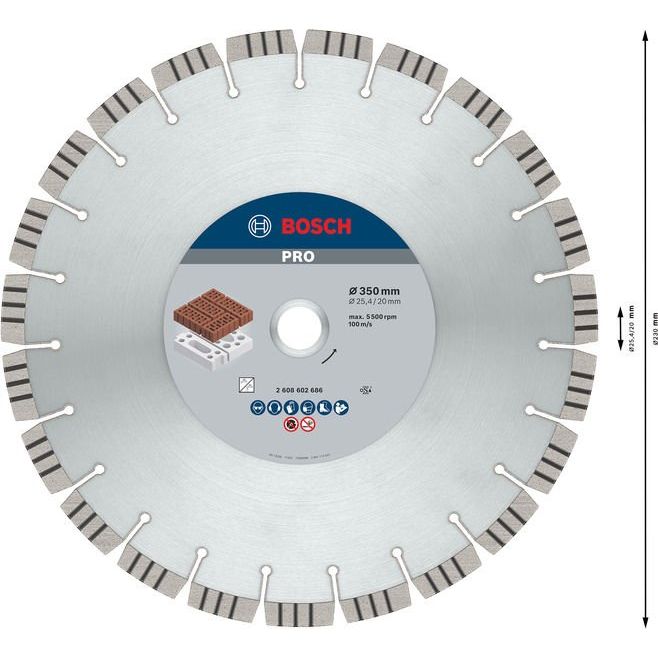 Bosch - Trenn-/Schleifscheibe Diamanttrennscheibe 2608602686 PRO Abrasive