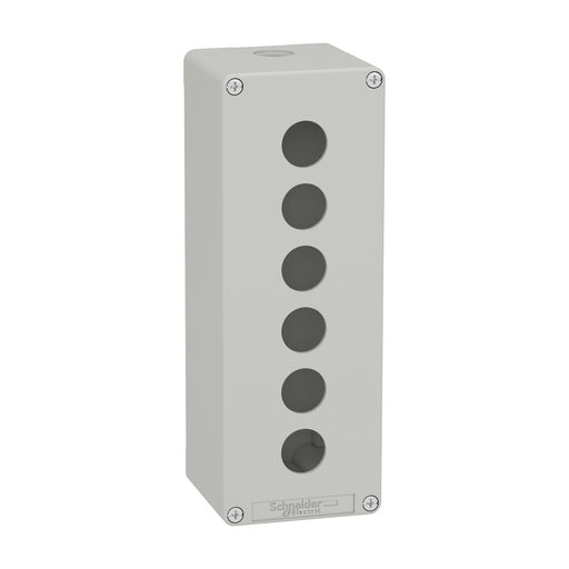 Schneider Electric - Gehäuse für Befehls- und Meldegeräte Leergehäuse XAP, Metall XAPD4506 grau, für 6x22mm