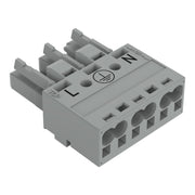 WAGO - Steckverbinder für steckbare Gebäudeinstallation Buchse 3-polig 770-243/060-000 Kod. B,grau − 100 Stück