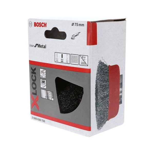 Bosch - Rotierende Drahtbürste PRO Metal clean X-Lock 2608620725 Topfbürste 75 x 0,3