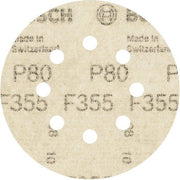 Bosch - Schleifpapier/Schleifvlies PRO F355 Schleifblatt, 125 2608605115 mm, 80, 5-tlg