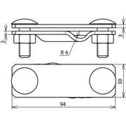 DEHN - Verbinder für Blitzschutz SV-Klemme SVK 7.10 FL30 V4A NIRO (V4A)