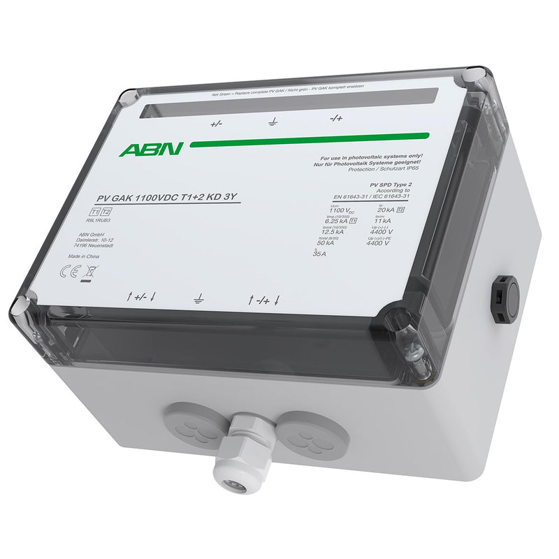 ABN - Photovoltaik-DC-Stringbox PV GAK Kombiabl. R9L1RUB3 1MPPT, Kabeldurchfüh