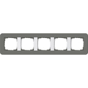 Gira - Abdeckrahmen 5fach 0215413 Dklgrau/Reinweiß