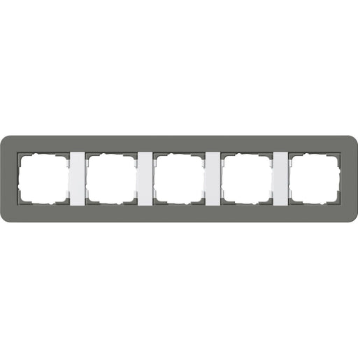 Gira - Abdeckrahmen 5fach 0215413 Dklgrau/Reinweiß