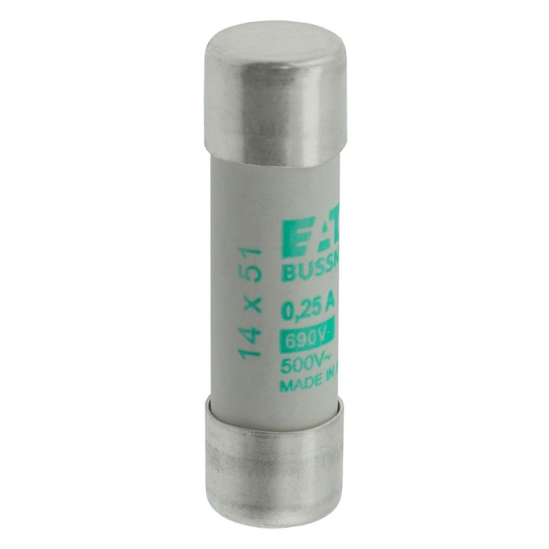 Eaton - Zylindrische Sicherung Sicherungseinsatz C14M0.25 0.25 A, AC 690 V − 10 Stück