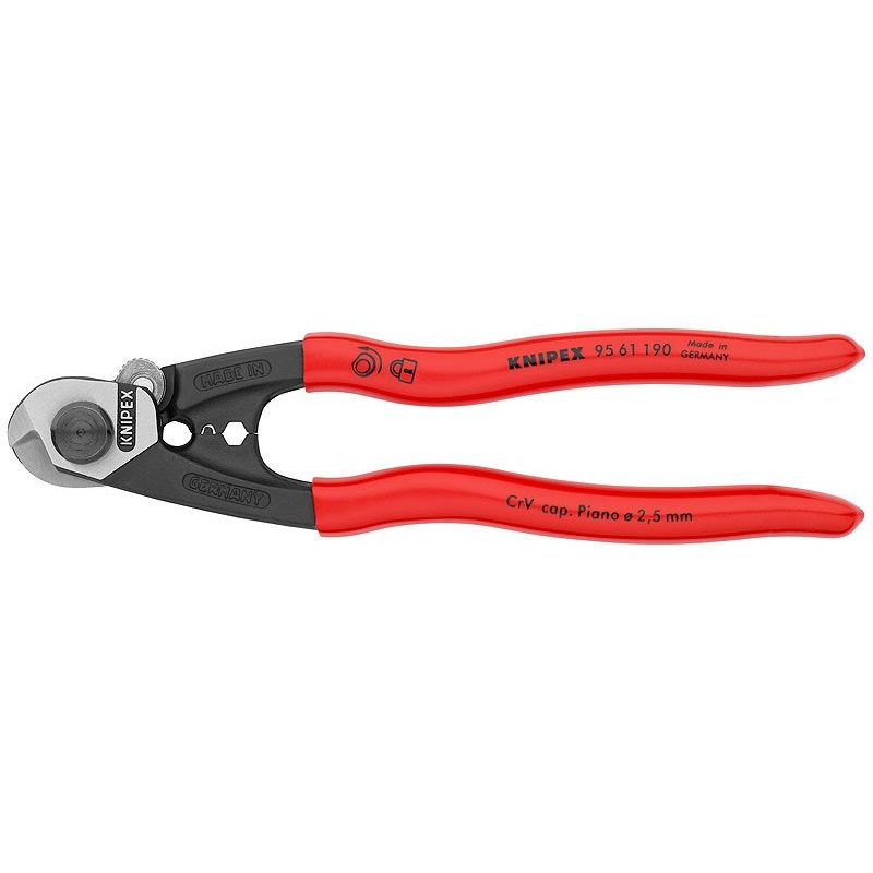 Knipex - Kabelschere Drahtseilschere 95 61 190 SB 190mm