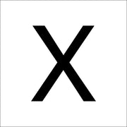 RZB - Beschriftung Buchstaben/Zahlen Buchstabe "X" 99222.013.X 100mm