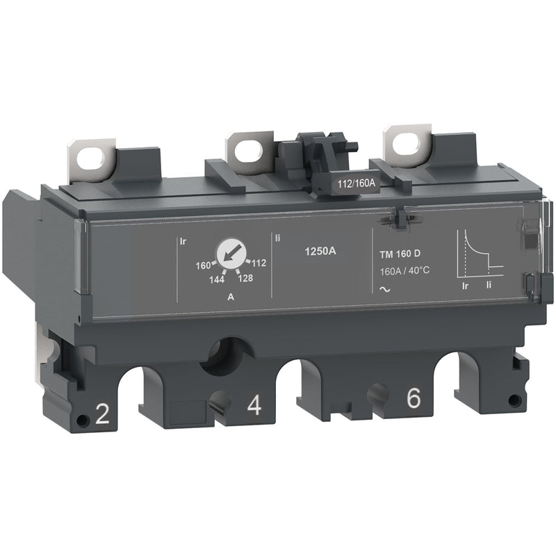 Schneider Electric - Auslöseblock für Leistungsschalter Auslösegerät thermomagneti C163TM125 sch TM125D 125A 3P3D