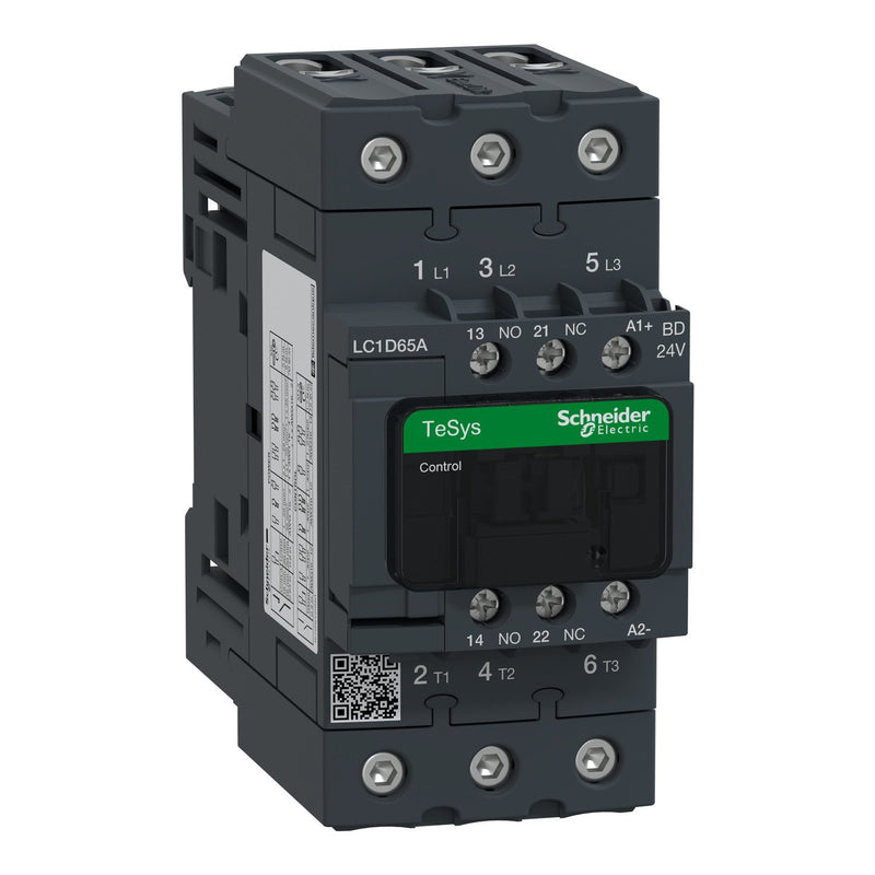 Schneider Electric - Leistungsschütz zum Schalten von Wechselstrom Leistungsschütz LC1D65ABD 3P,65A,24VDC