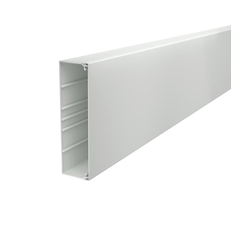 OBO Bettermann - Leitungsführungskanal Wand+Deckenkanal m.Obert. WDK60210LGR 60x210mm,PVC − 2 Meter