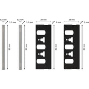 Bosch - Zubehör/Ersatzteile für Hobel PRO Hobelmesser-Set, 4-tlg 2608838999