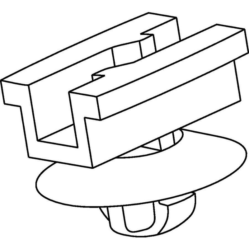 HellermannTyton - Befestigungssockel und -element für Kabelbinder Halter mit Steckeraufnahme 151-00840(10000) für Rundlöcher − 10000 Stück