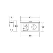 Brumberg Leuchten - Sicherheitsleuchte LED-Rettungszeichenleuchte 79030004 mit Piktogramm, 3/8h