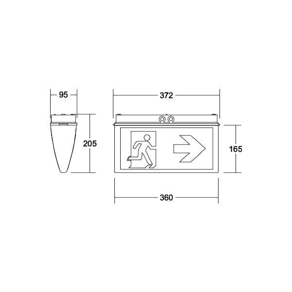Brumberg Leuchten - Sicherheitsleuchte LED-Rettungszeichenleuchte 79030004 mit Piktogramm, 3/8h
