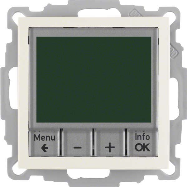 Berker - Raumthermostat/Uhrenthermostat Temperaturregler ws/gl 20448982 mit Schließer