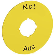 ABB Stotz S&J - Tastenplatte für Befehls- und Meldegeräte Schild KTC15-6005 Not Aus − 10 Stück