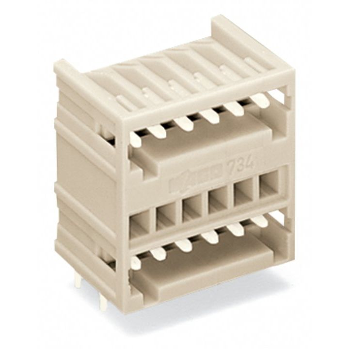 WAGO - Leiterplattensteckverbinder THT-DoppelstockStiftleiste 734-406 1,0x1,0,abgew.,lgr − 100 Stück