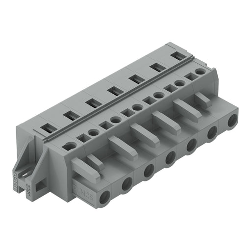 WAGO - Kabelsteckverbinder für Leiterplattensteckverbinder 1-Leiter-Federleiste 231-207/031-000 CAGECLAMP,2,5 mm²,gr − 25 Stück