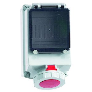 Bals Elektrotech - CEE-Steckdose abschaltbar, abgesichert (IEC 60309) Wandsteckdose abgesichert 15000 63A 4p 400V 6h IP67