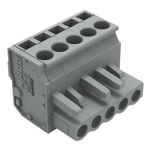 WAGO - Kabelsteckverbinder für Leiterplattensteckverbinder 1-Leiter Federleiste 232-205/026-000 CAGECLAMP 2,5mm²,gr − 100 Stück