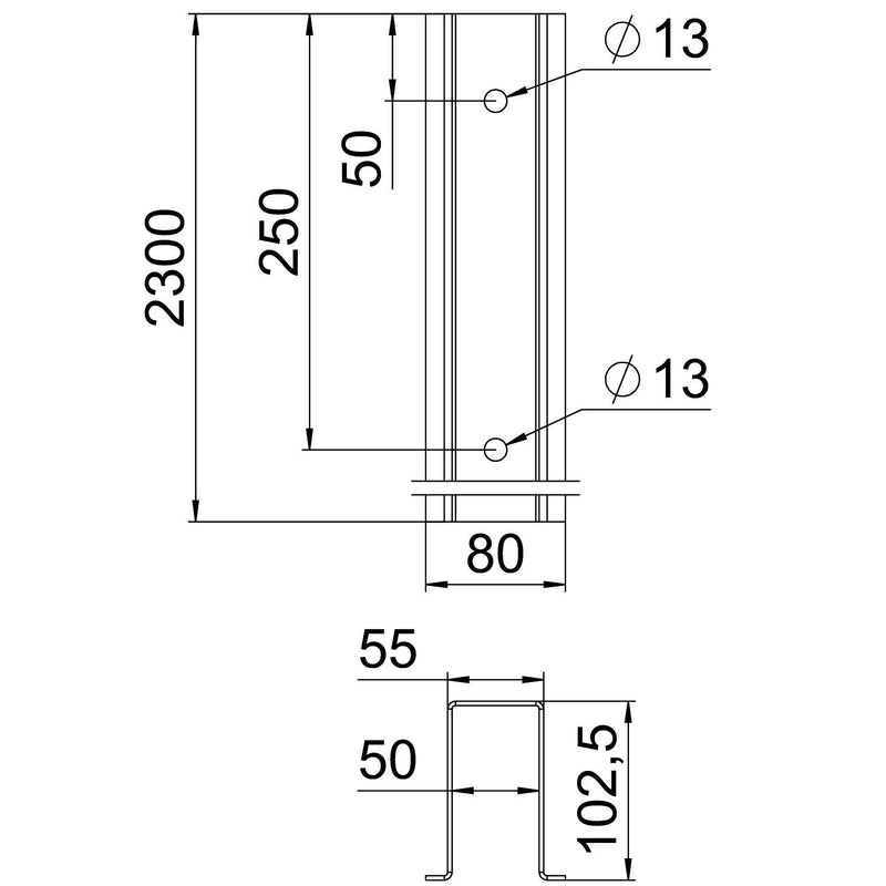 OBO Bettermann - Solar-Montageprofil Rammprofil für RP 2300 FT vormontierten Träger